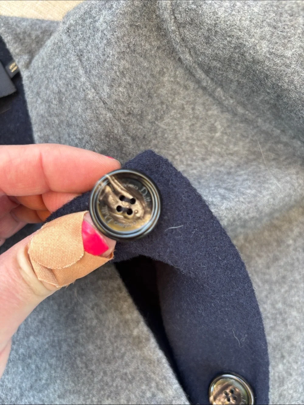 Massimo Dutti Gray Single-Breasted Wool Coat